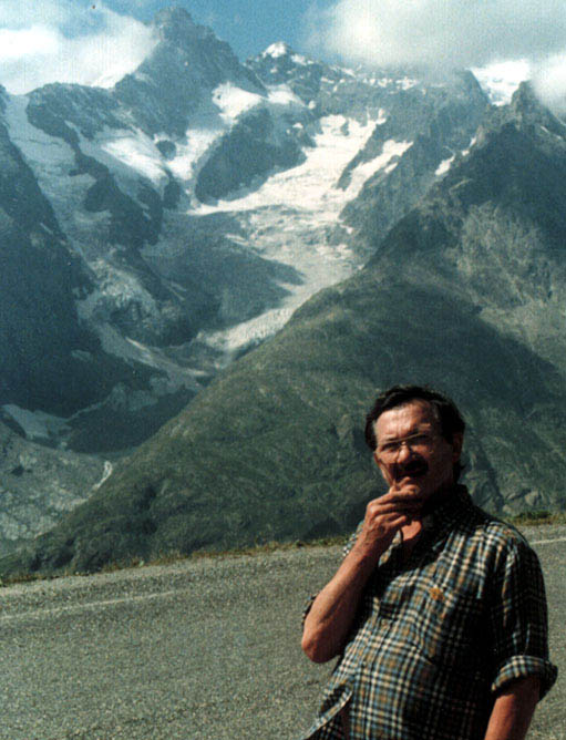 Charles Dubrulle en 1996 au Col du Galibier (Hautes-Alpes)